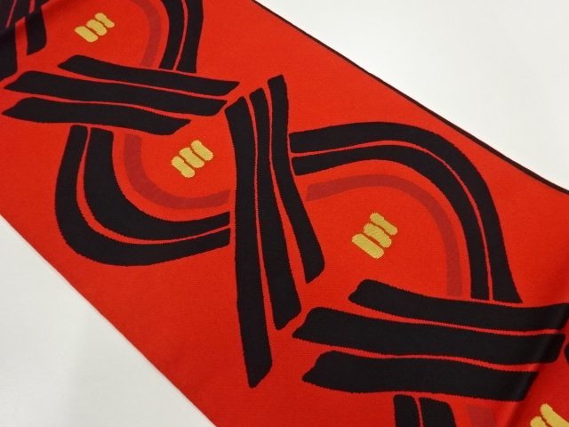 リサイクル　抽象模様織出し名古屋帯